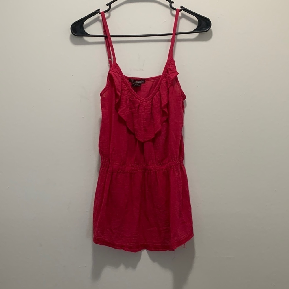 Bobi Hot Pink Spaghetti Strap Tank Top Size Medium